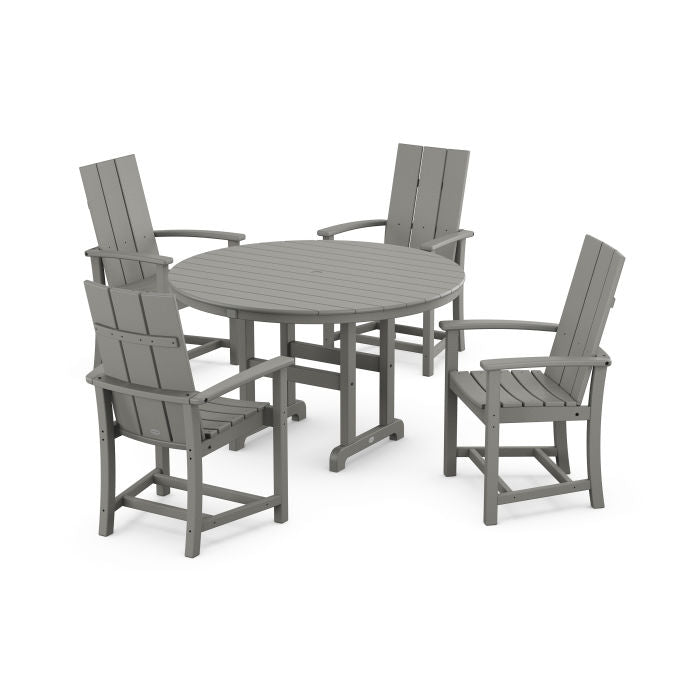 Modern Adirondack 5-Piece Round Farmhouse Dining Set