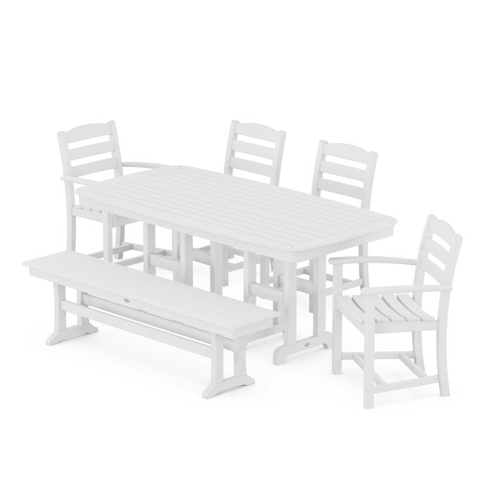 La Casa Café 6-Piece Dining Set with Bench