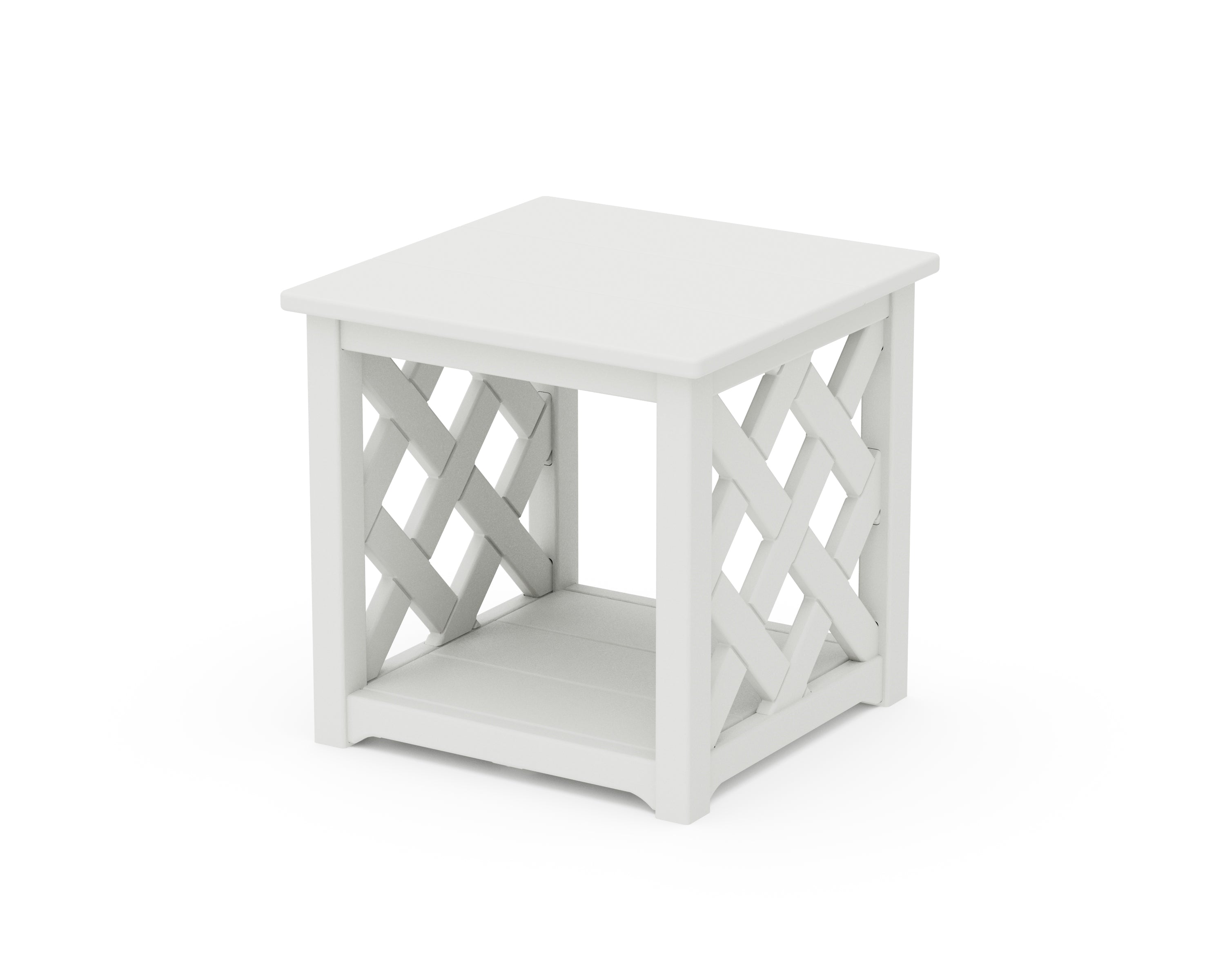 Country Living Wovendale Accent Table in White