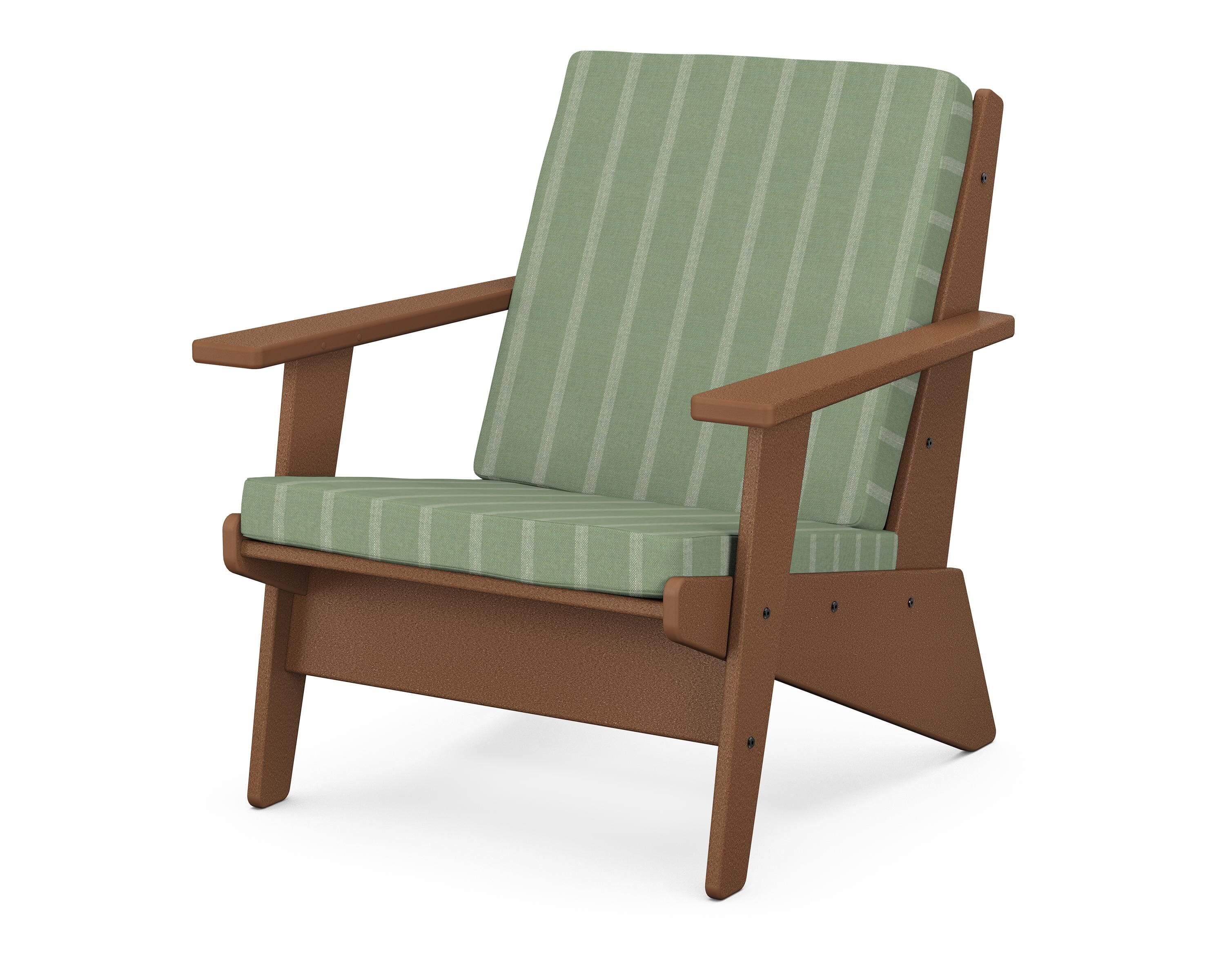 POLYWOOD® Riviera Modern Lounge Chair in Teak / Unwind Rainwashed