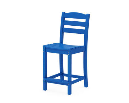 POLYWOOD® La Casa Café Counter Side Chair in Pacific Blue