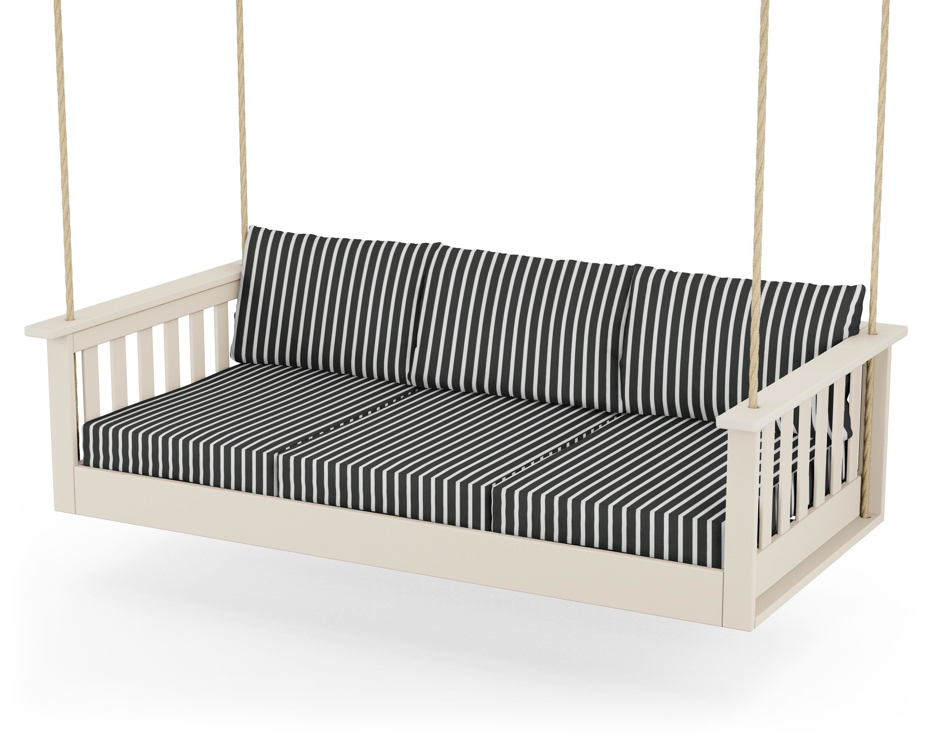POLYWOOD® Vineyard Daybed Swing in Sand / Shore Classic