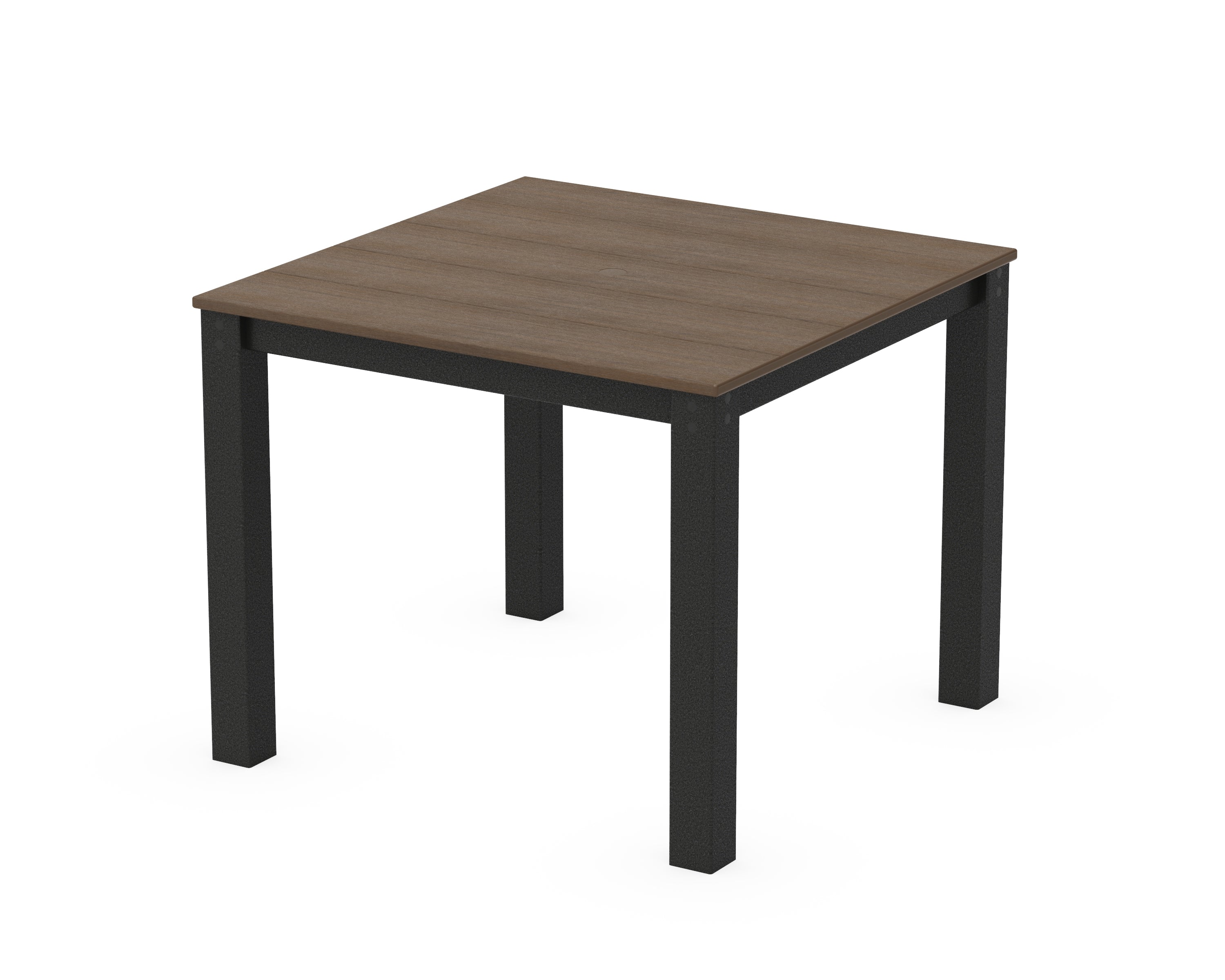 POLYWOOD® Parsons 38" X 38" Dining Table in Black / Kona