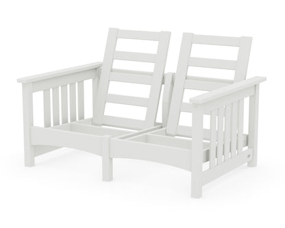 POLYWOOD® Club Mission Loveseat Frame in White
