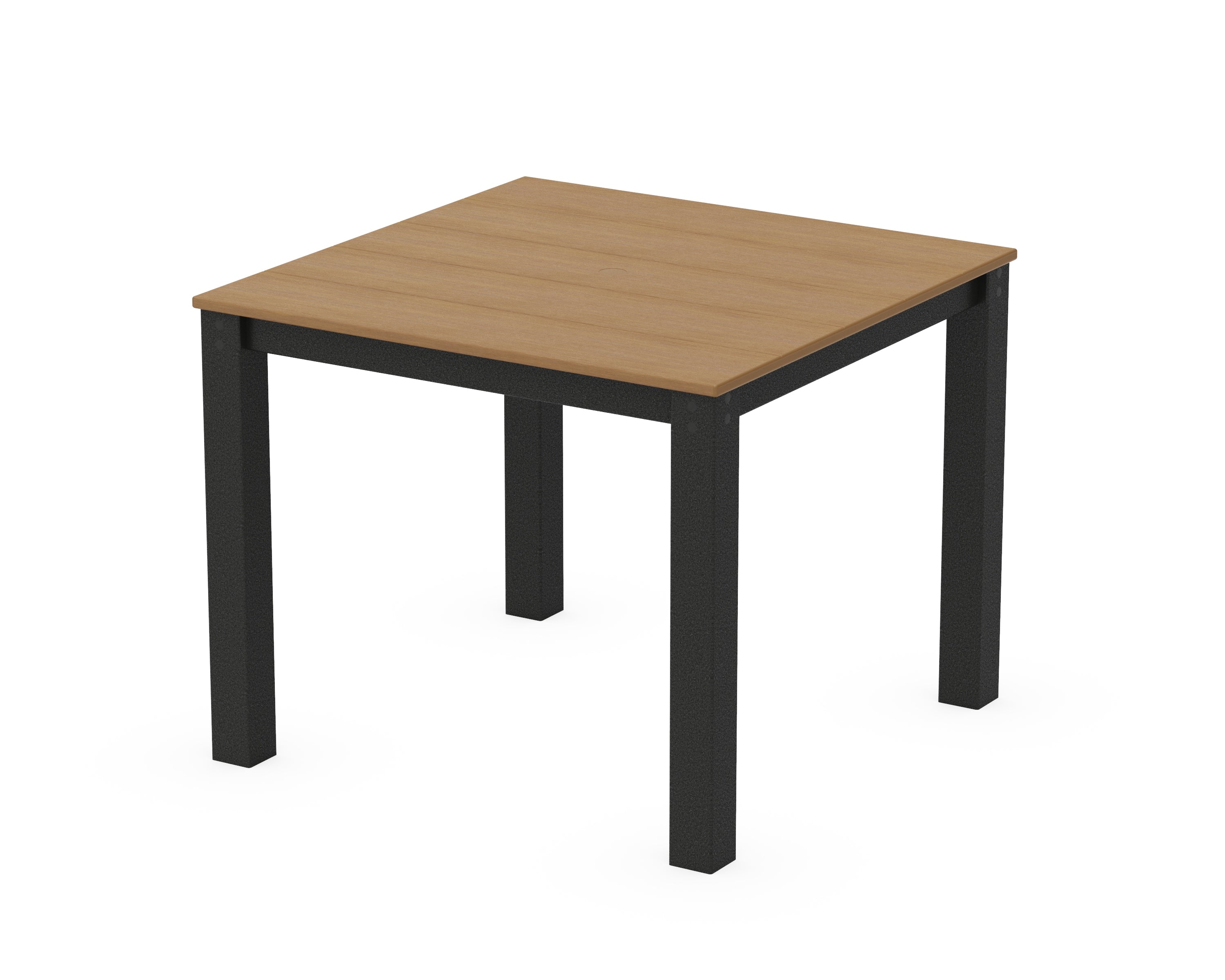 POLYWOOD® Parsons 38" X 38" Dining Table in Black / Natural