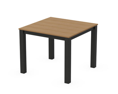 POLYWOOD® Parsons 38" X 38" Dining Table in Black / Natural