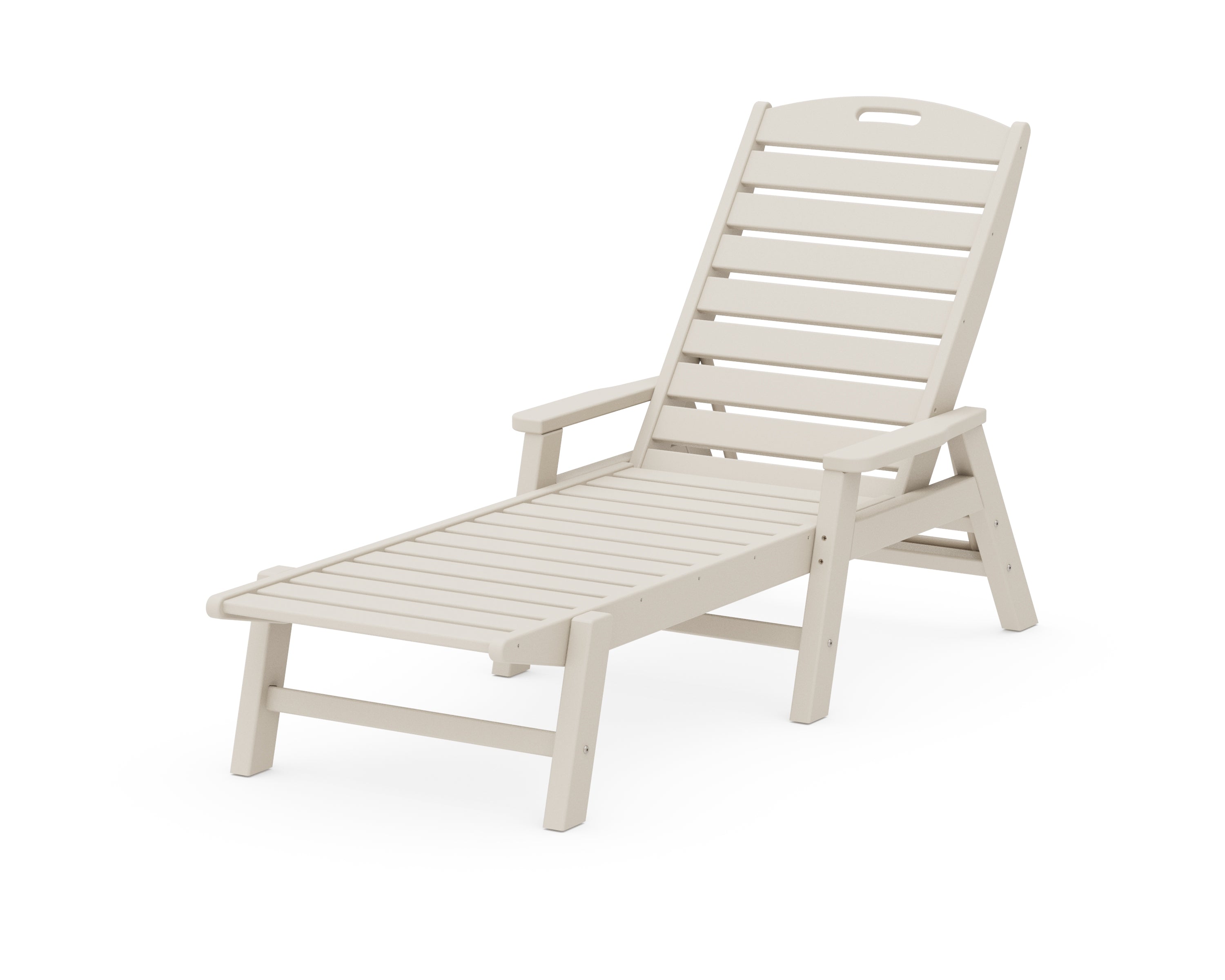 POLYWOOD® Nautical Chaise with Arms in Sand