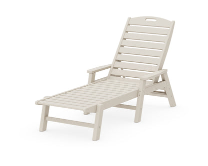 POLYWOOD® Nautical Chaise with Arms in Sand