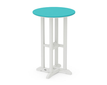 POLYWOOD® Contempo 24" Round Counter Table in White / Aruba