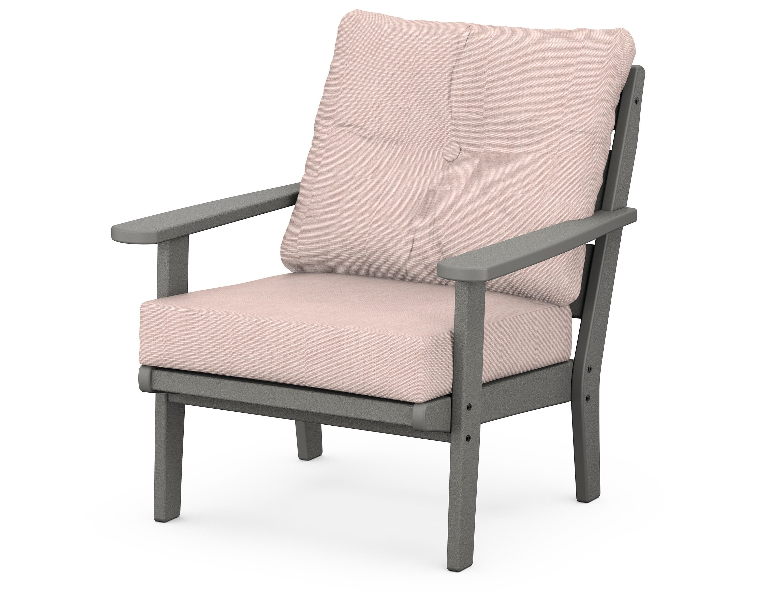 POLYWOOD® Lakeside Deep Seating Chair in Slate Grey / Play Cameo