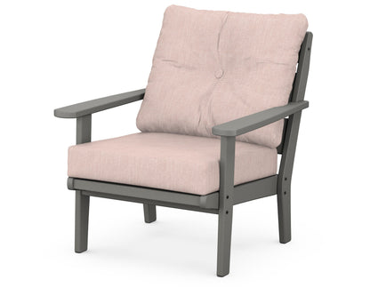 POLYWOOD® Lakeside Deep Seating Chair in Slate Grey / Play Cameo