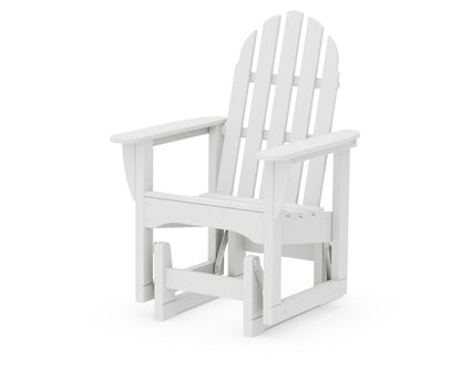POLYWOOD® Classic Adirondack Glider Chair in White