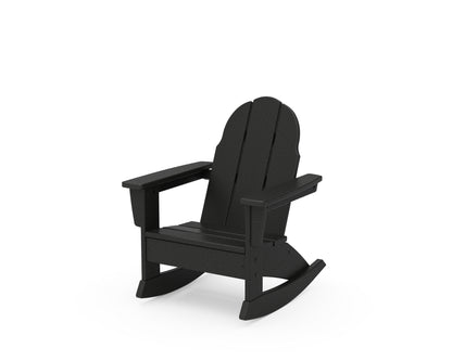 POLYWOOD® Kids Vineyard Adirondack Rocking Chair in Black