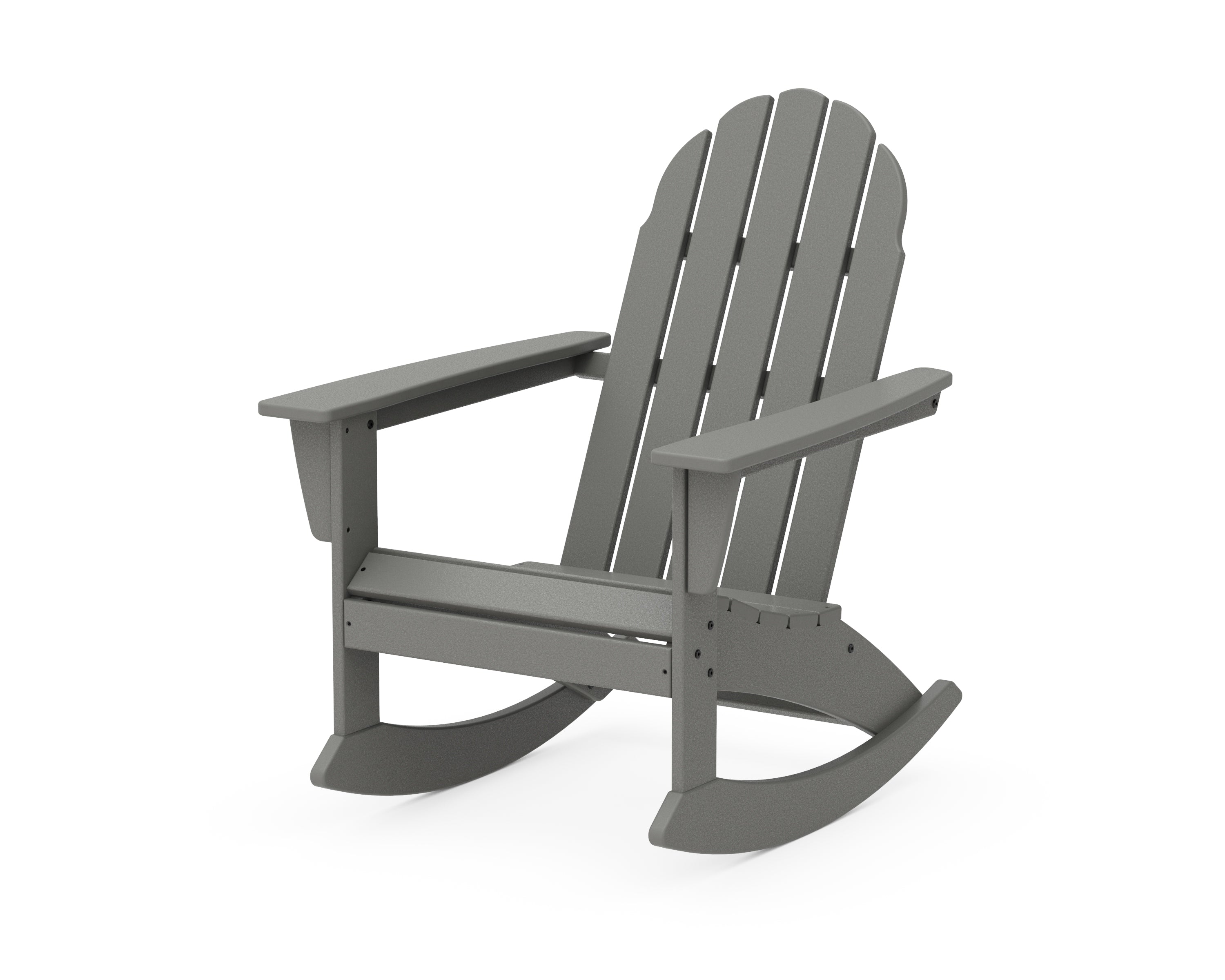 POLYWOOD® Vineyard Adirondack Rocking Chair in Slate Grey