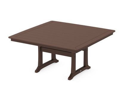 POLYWOOD® Nautical Trestle 59" Dining Table in Mahogany