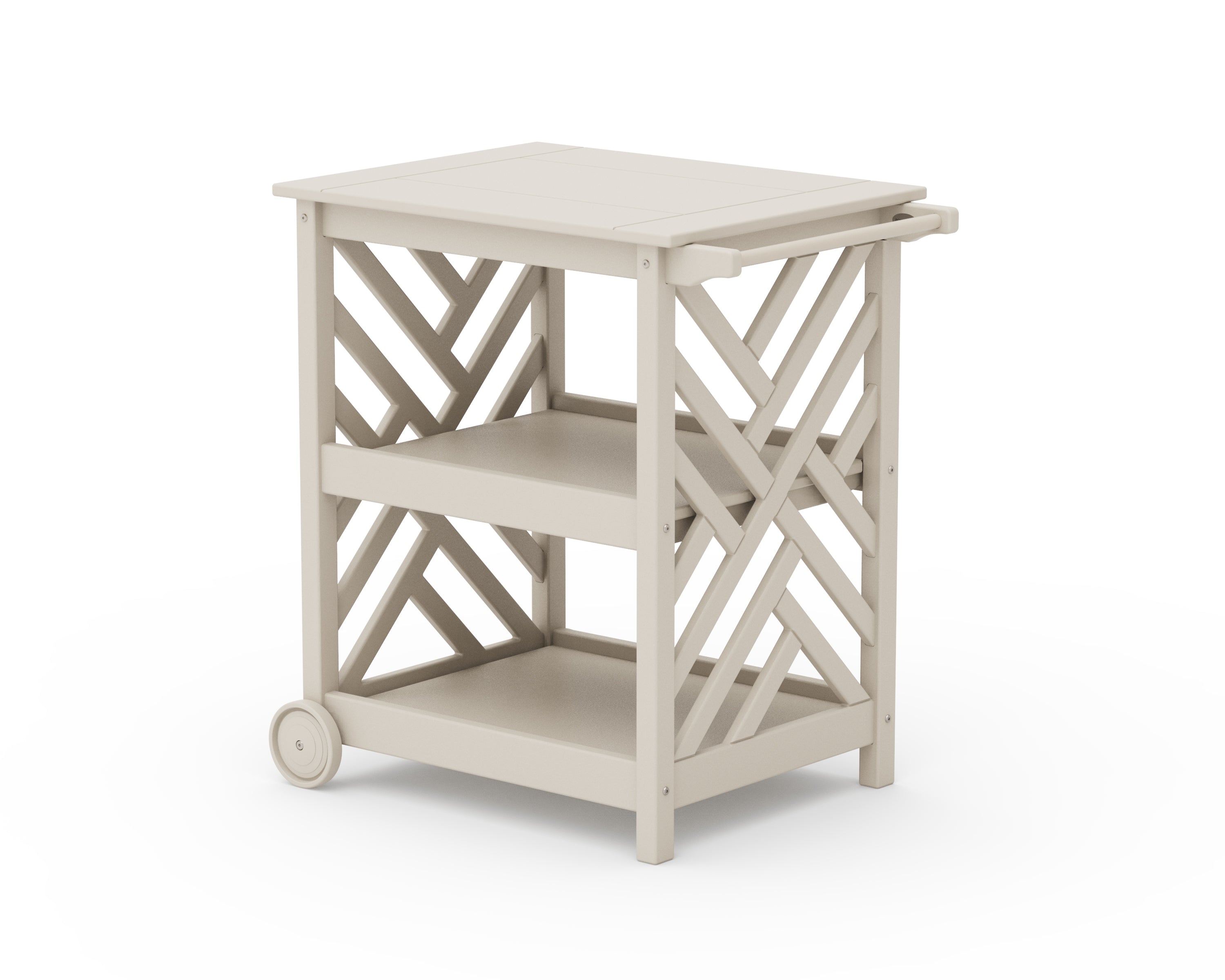 POLYWOOD® Chippendale Bar Cart in Sand