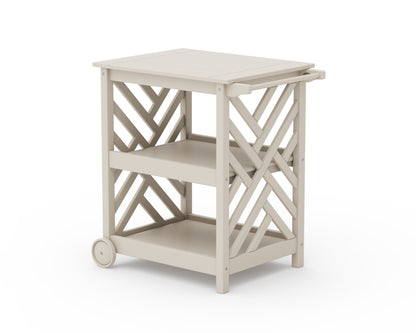 POLYWOOD® Chippendale Bar Cart in Sand