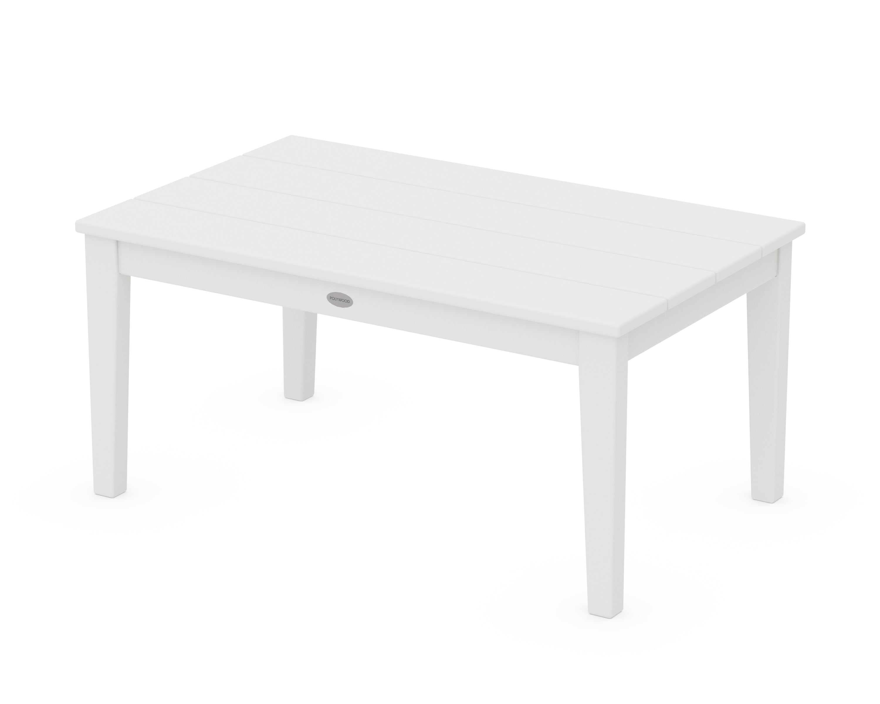 POLYWOOD® Newport 22" x 36" Coffee Table in White