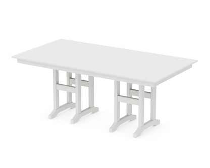 POLYWOOD® Farmhouse 37" x 72" Dining Table in White