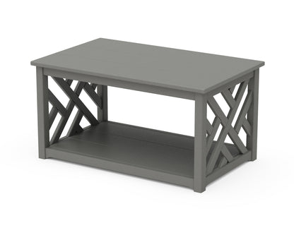 POLYWOOD® Chippendale Coffee Table in Slate Grey