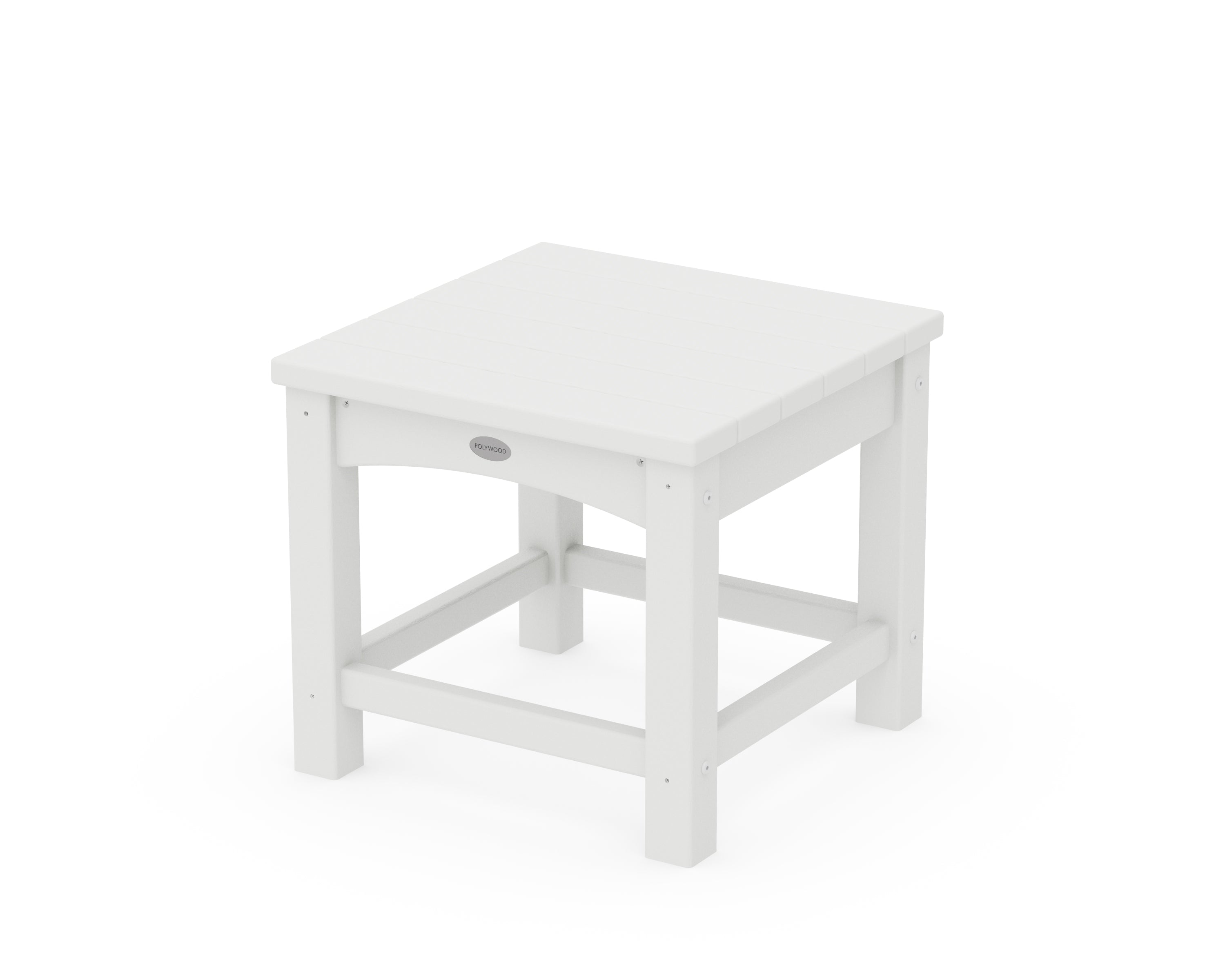 POLYWOOD® Club 18" End Table in White