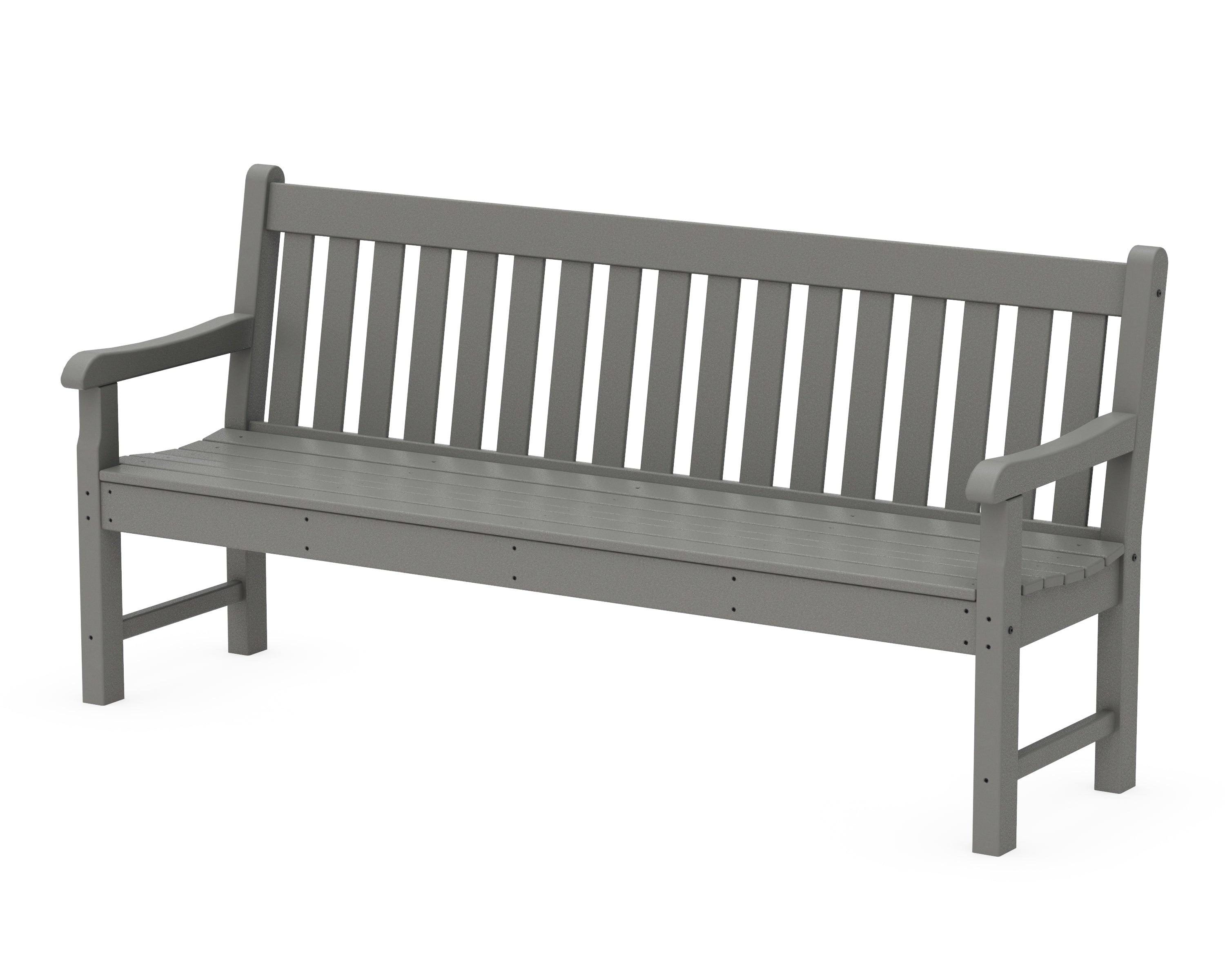POLYWOOD® Rockford 72" Bench in Slate Grey