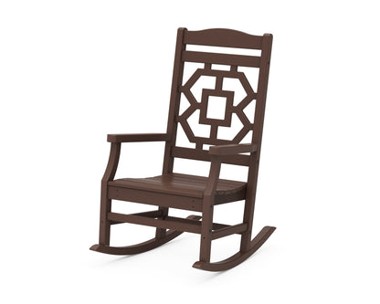 Martha Stewart by POLYWOOD® Chinoiserie Rocking Chair in Mahogany