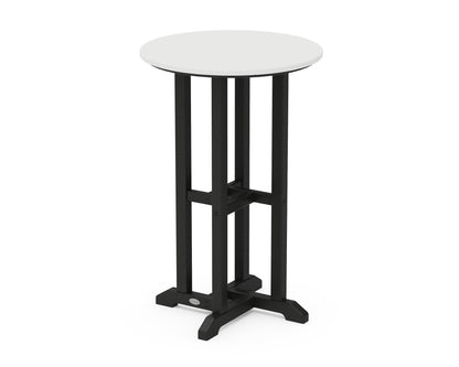 POLYWOOD® Contempo 24" Round Counter Table in Black / White