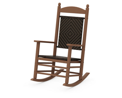 POLYWOOD® Jefferson Woven Rocking Chair in Teak / Cahaba