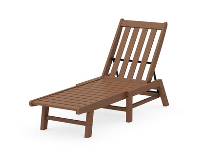 POLYWOOD® Vineyard Chaise in Teak