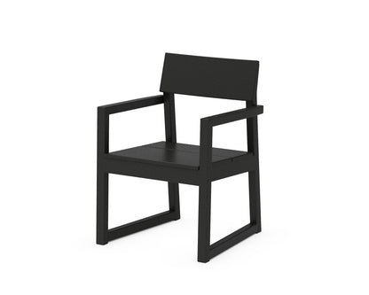 POLYWOOD® EDGE Dining Arm Chair in Black