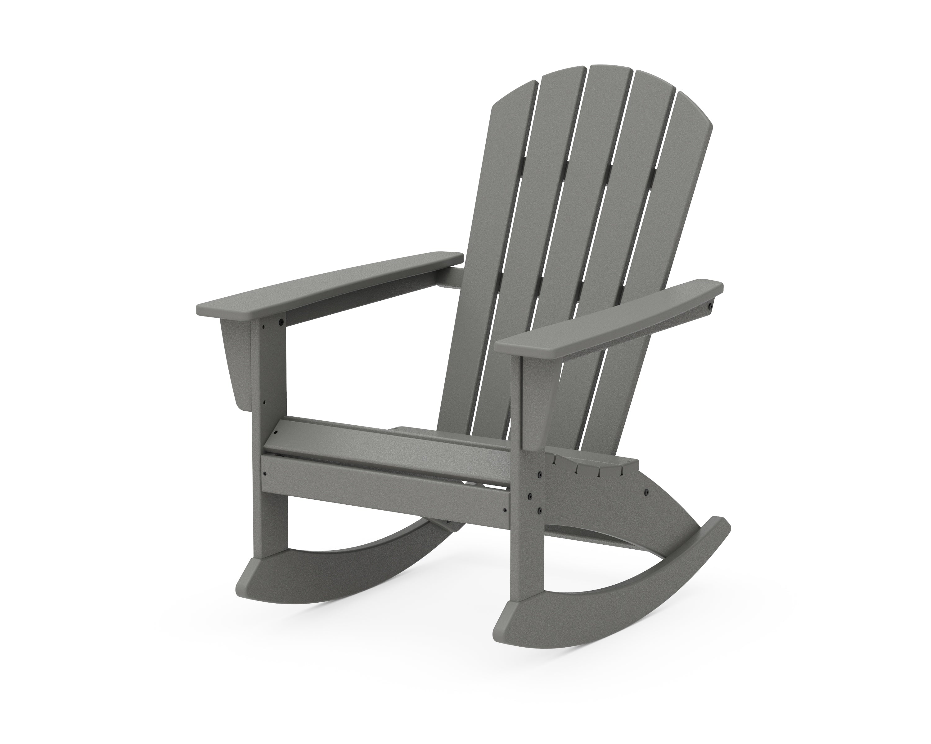 POLYWOOD® Nautical Adirondack Rocking Chair in Slate Grey