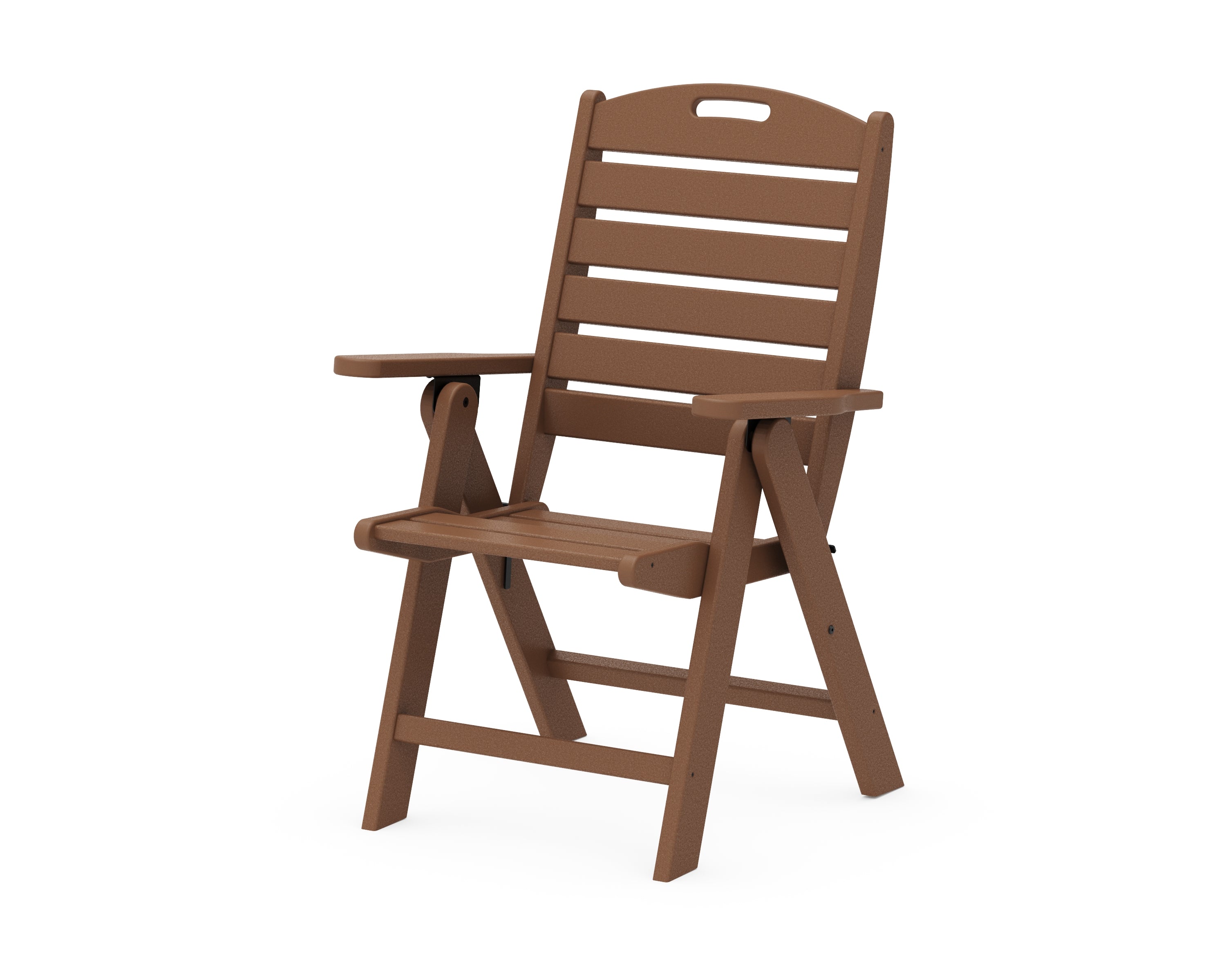 POLYWOOD® Nautical Folding Highback Chair in Teak