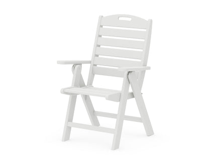 POLYWOOD® Nautical Folding Highback Chair in White
