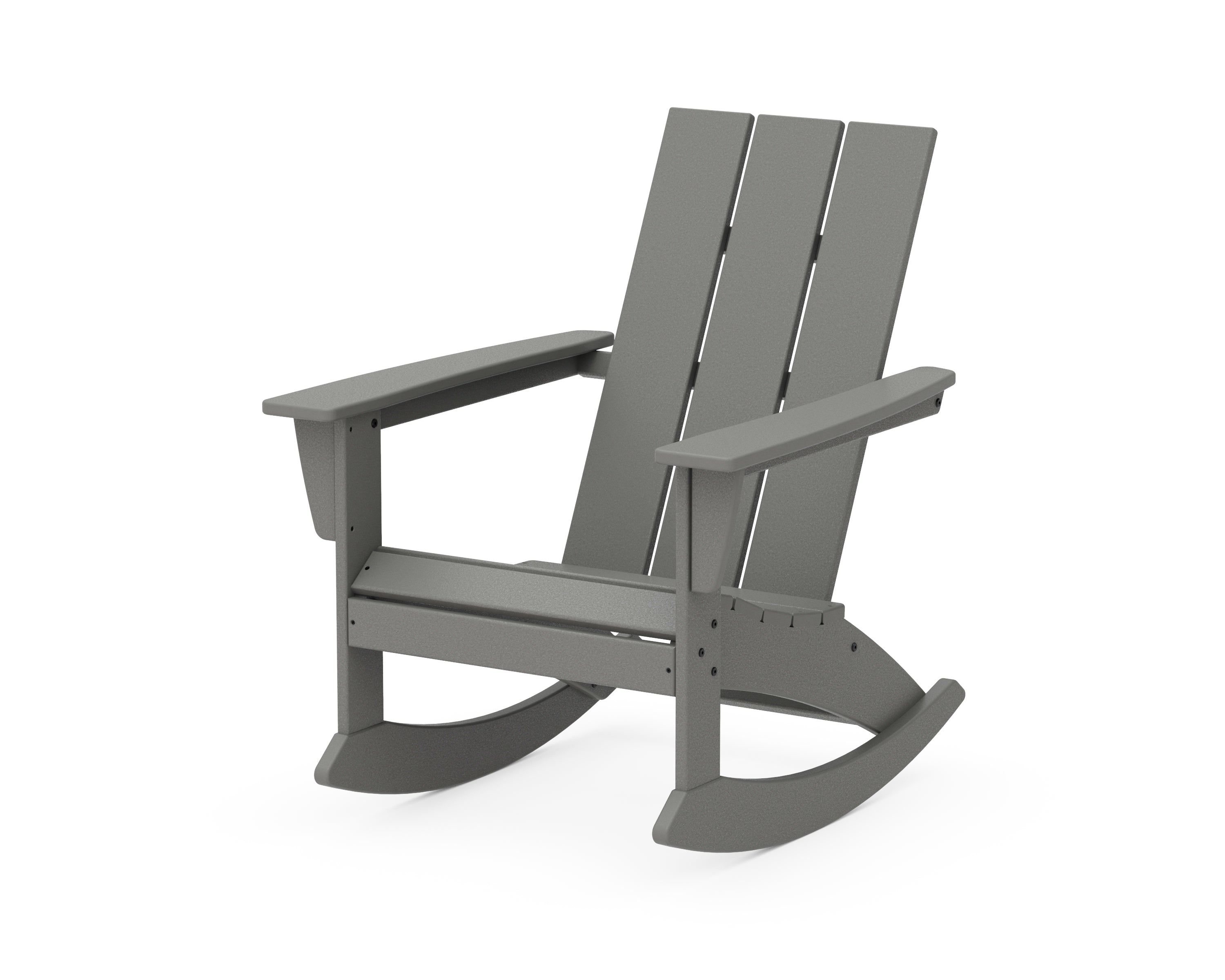 POLYWOOD® Modern Adirondack Rocking Chair in Slate Grey