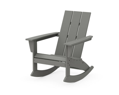 POLYWOOD® Modern Adirondack Rocking Chair in Slate Grey