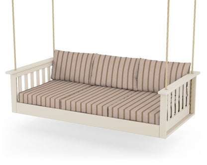 POLYWOOD® Vineyard Daybed Swing in Sand / Unwind Cameo