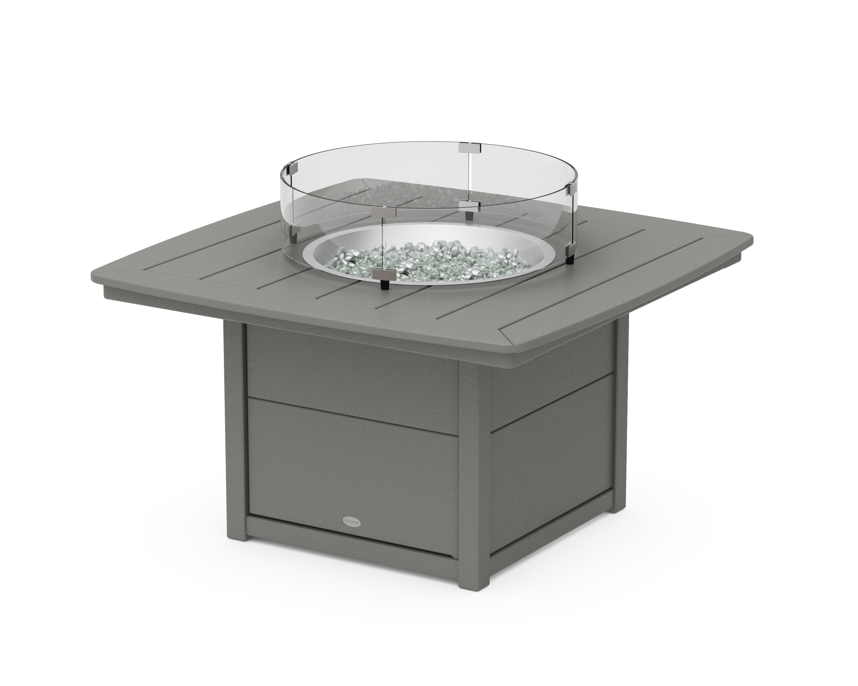 POLYWOOD® Nautical 42" Fire Pit Table in Slate Grey
