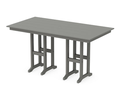 POLYWOOD® Farmhouse 37" x 72" Counter Table in Slate Grey