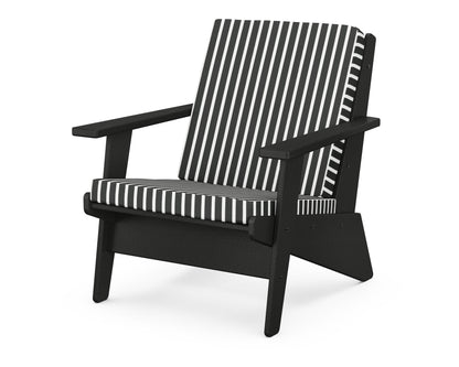 POLYWOOD® Riviera Modern Lounge Chair in Black / Shore Classic