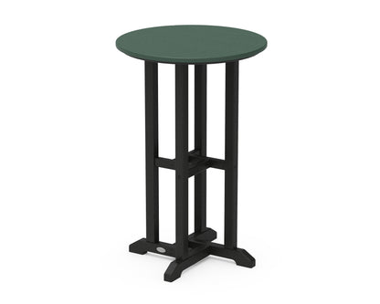 POLYWOOD® Contempo 24" Round Counter Table in Black / Green