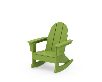 POLYWOOD® Kids Vineyard Adirondack Rocking Chair in Lime