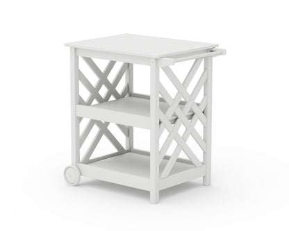 Country Living Wovendale Bar Cart in White