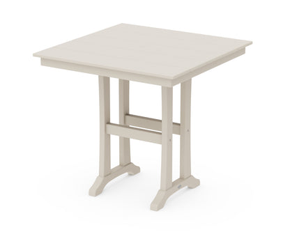POLYWOOD® Farmhouse Trestle 37" Counter Table in Sand