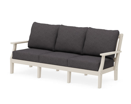Martha Stewart by POLYWOOD® Chinoiserie Deep Seating Sofa in Sand / Ash Charcoal