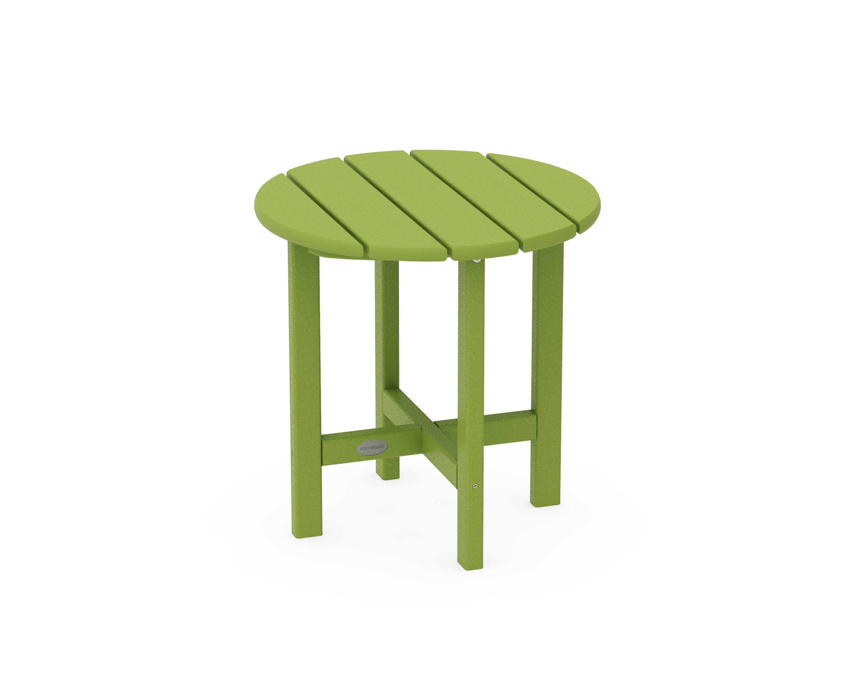 POLYWOOD® Round 18" Side Table in Lime