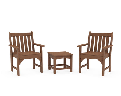 POLYWOOD® Vineyard 3-Piece Garden Chair Set in Teak