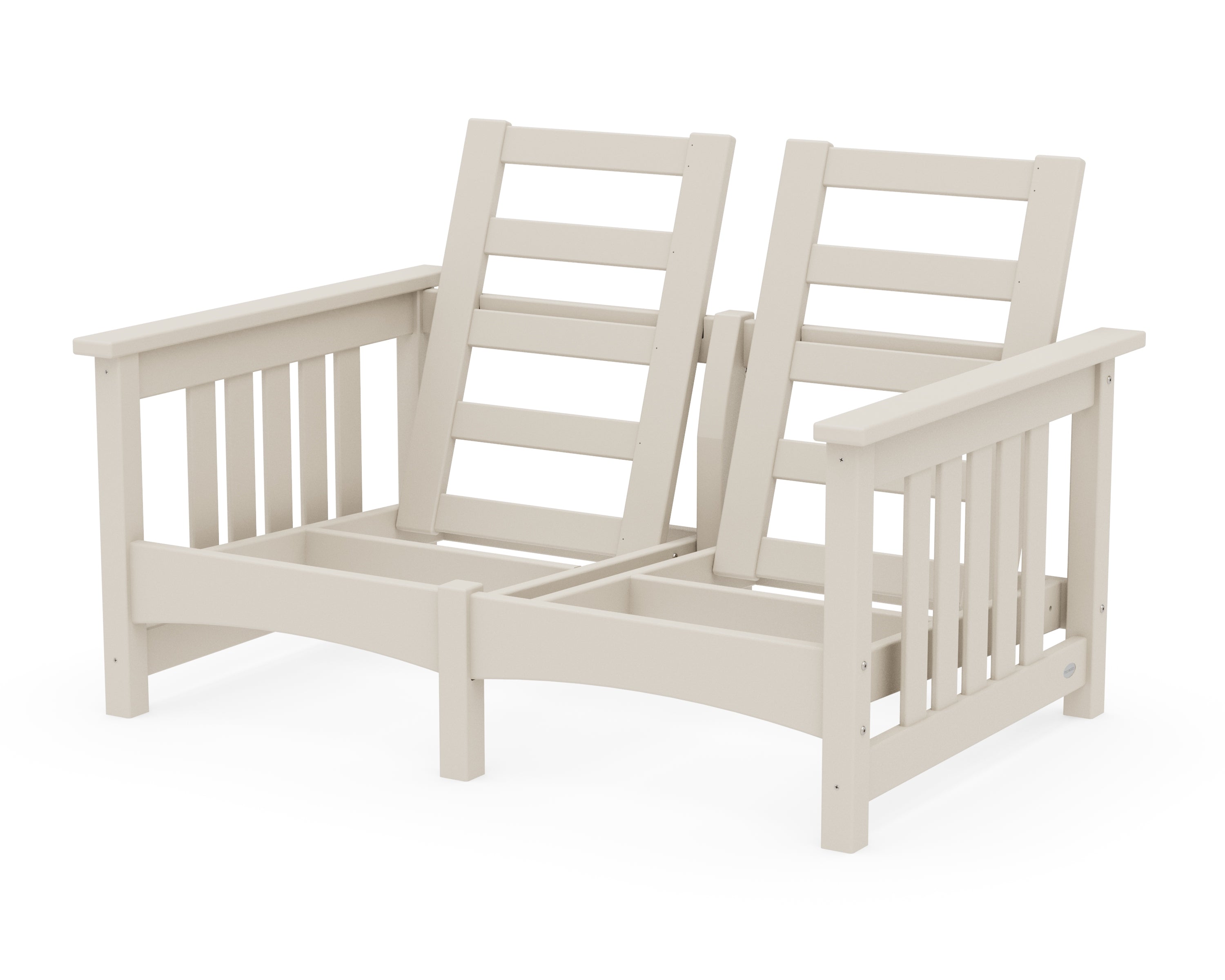 POLYWOOD® Club Mission Loveseat Frame in Sand