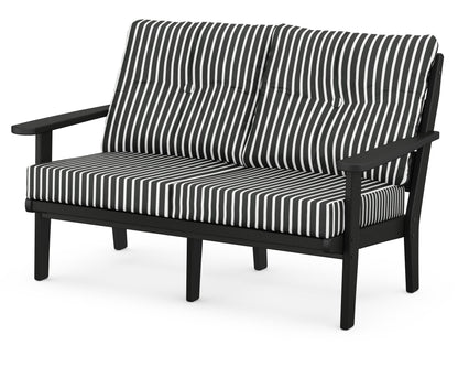 POLYWOOD® Lakeside Deep Seating Loveseat in Black / Shore Classic