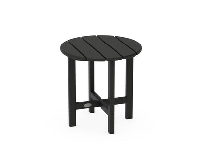 POLYWOOD® Round 18" Side Table in Black